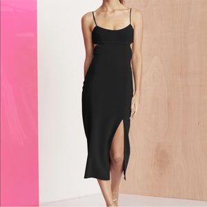 Bec + Bridge Amelie Panel Midi Dress in Black